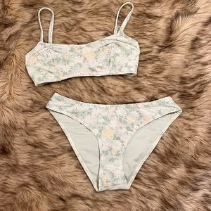 Billabong bikini swimsuit bondi floral print ribbed